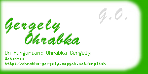 gergely ohrabka business card